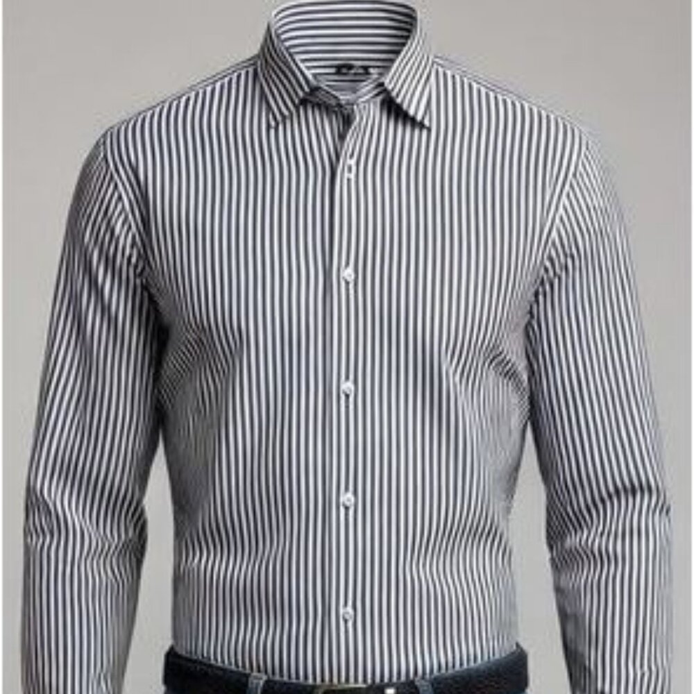 Vintage 80s Express Design Studio 2-Ply Cotton Striped Button Down Shirt XL